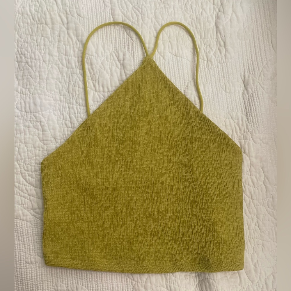 Textured crop cami top